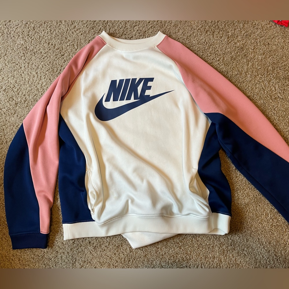 XL Oversized Nike 2 Tone Sweatshirt Light Feel + Front Pockets